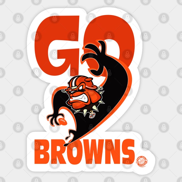 Go Browns Sticker by Goin Ape Studios